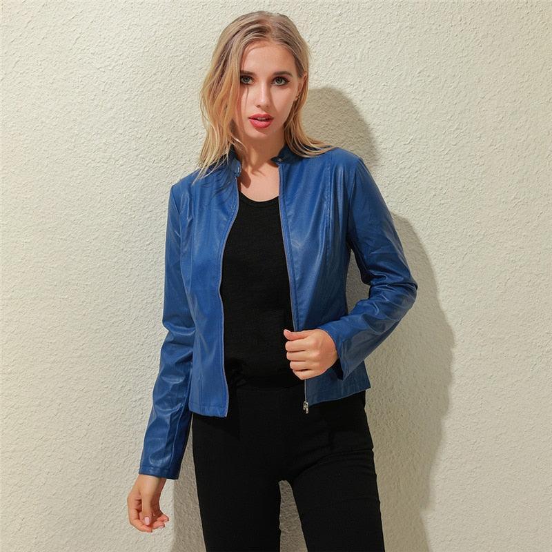 Jacket Women Coat Faux Leather Carauana Store