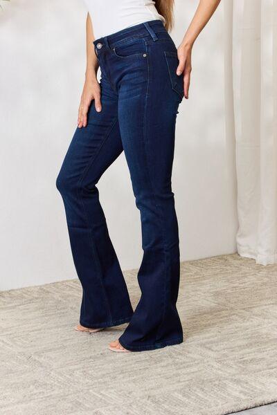 Kancan Full Size Mid Rise Flare Jeans Carauana Store