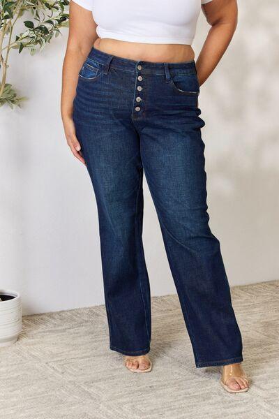 Kancan Full Size Mid Rise Flare Jeans Carauana Store