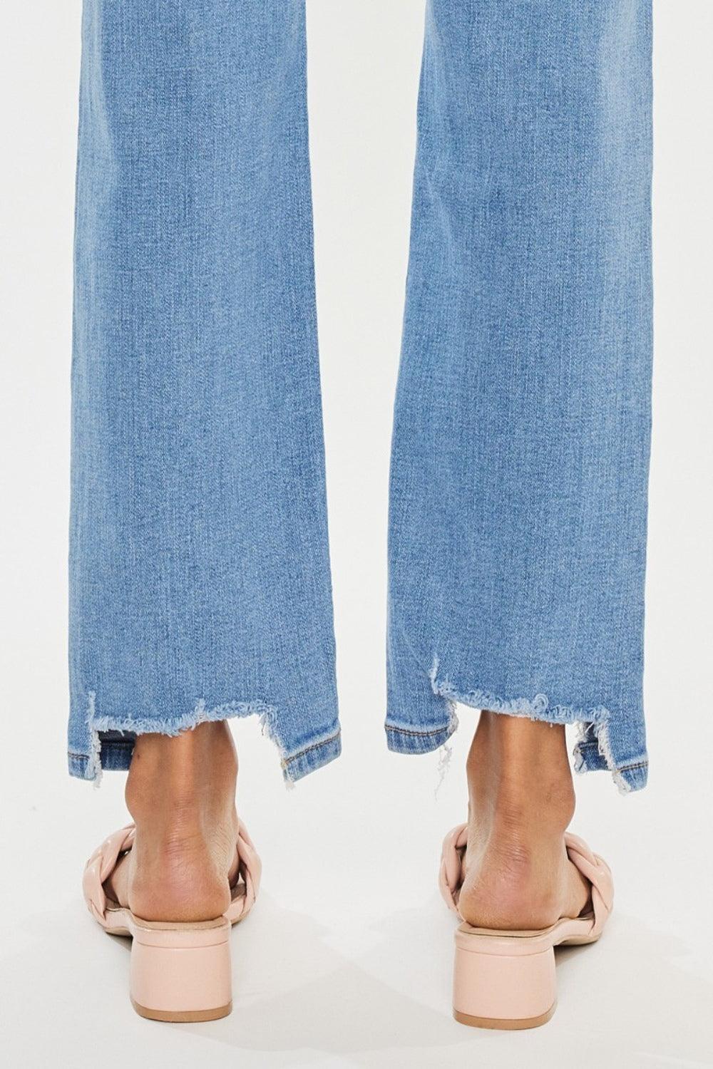 Kancan High Waist Raw Hem Straight Jeans Carauana Store