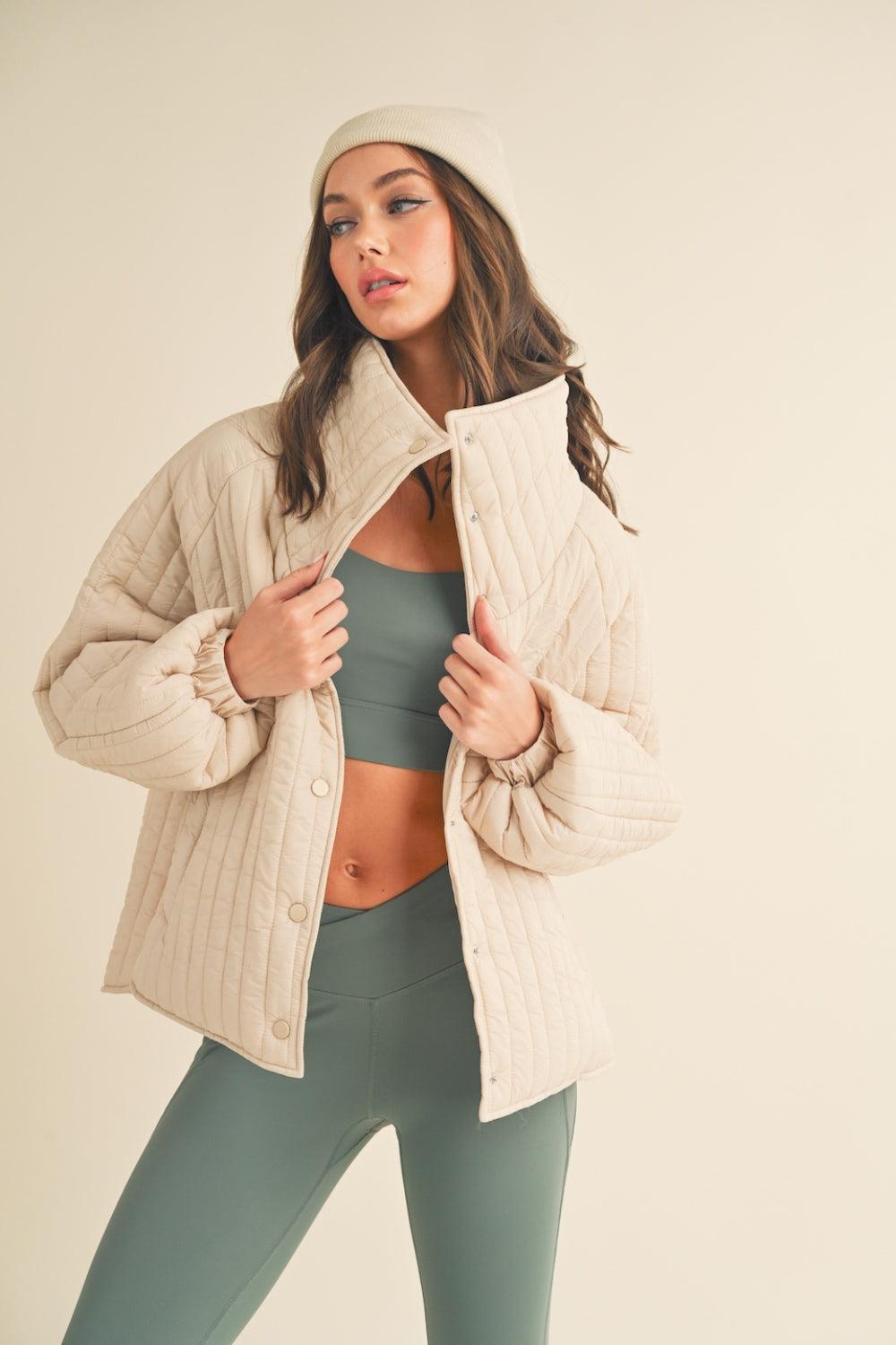 Kimberly C Classic Silhouette Quilted Snap Down Jacket Carauana Store