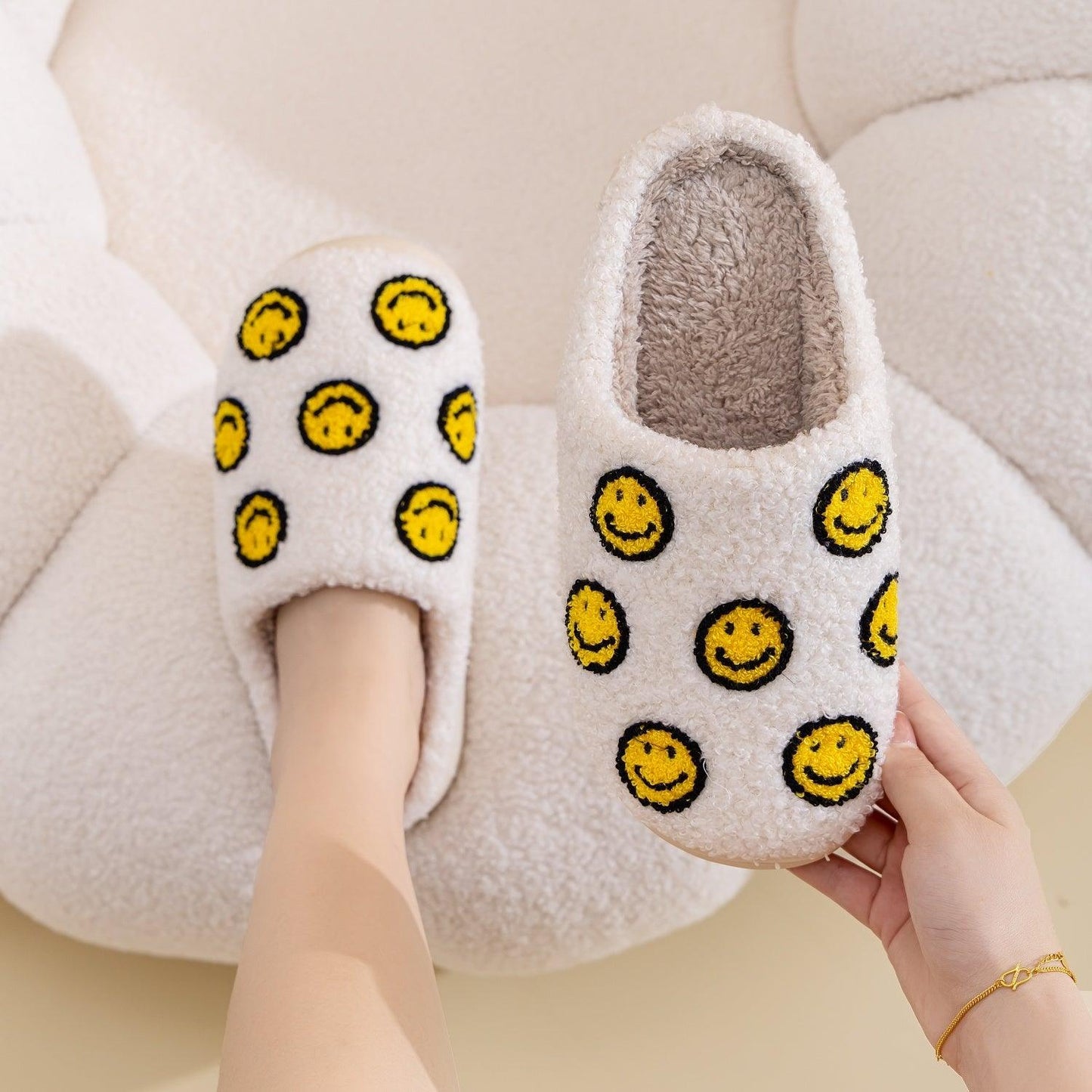 Melody Smiley Face Slippers Carauana Store