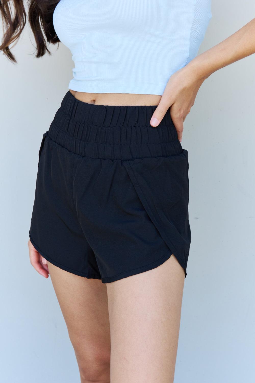 Ninexis Stay Active High Waistband Active Shorts in Black Carauana Store