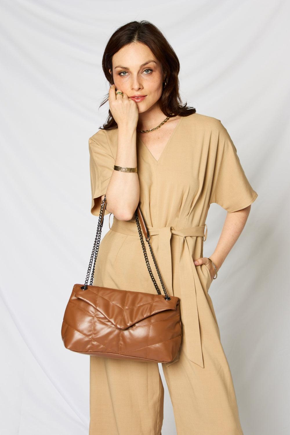 SHOMICO PU Leather Chain Handbag Carauana Store