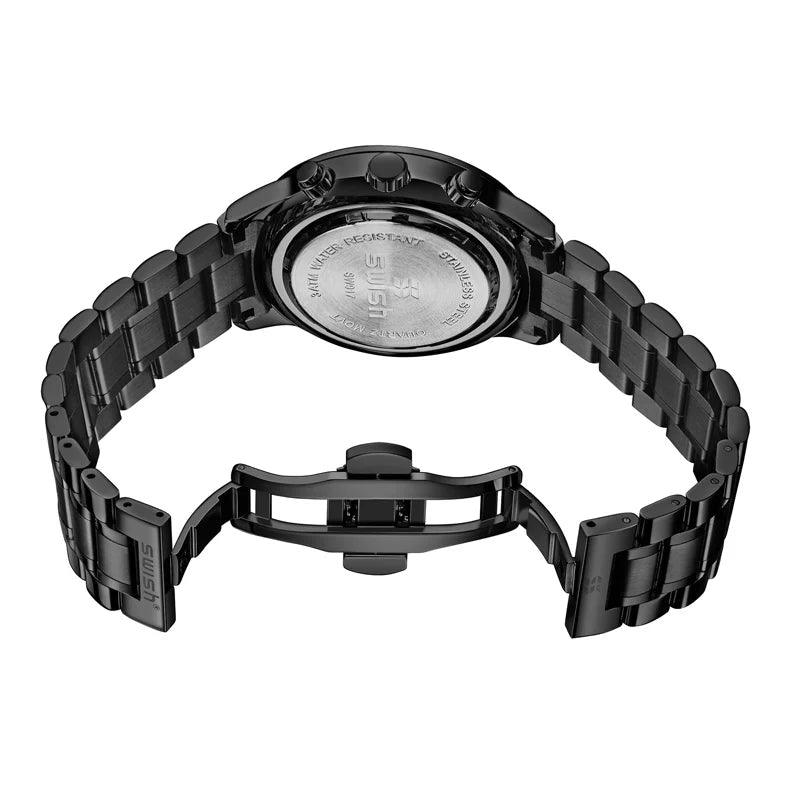 SWISH Luxury Full Steel Business Wristwatch for Male Carauana Store