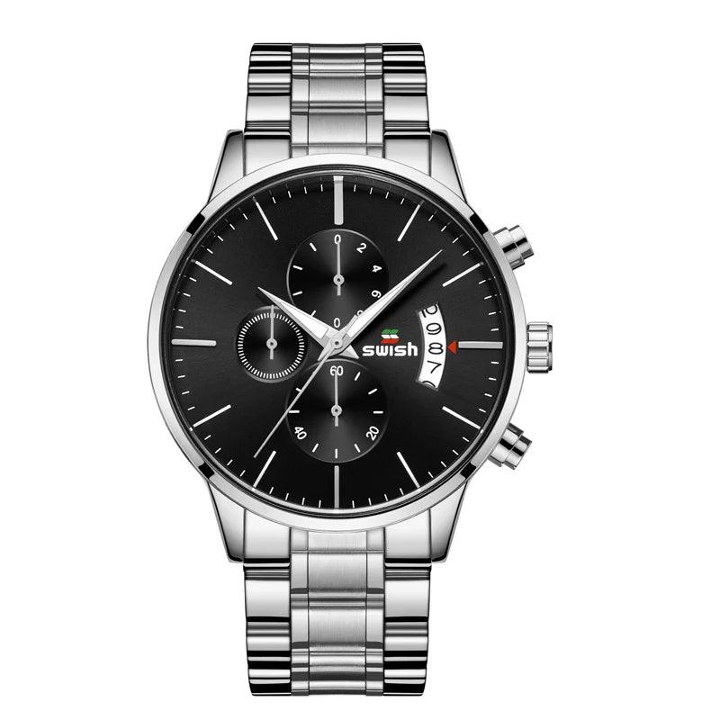 SWISH Luxury Full Steel Business Wristwatch for Male Carauana Store