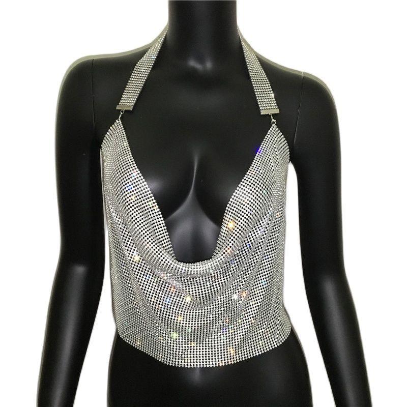 Sparkly Rhinestone Disco Party Tank Top Carauana Store