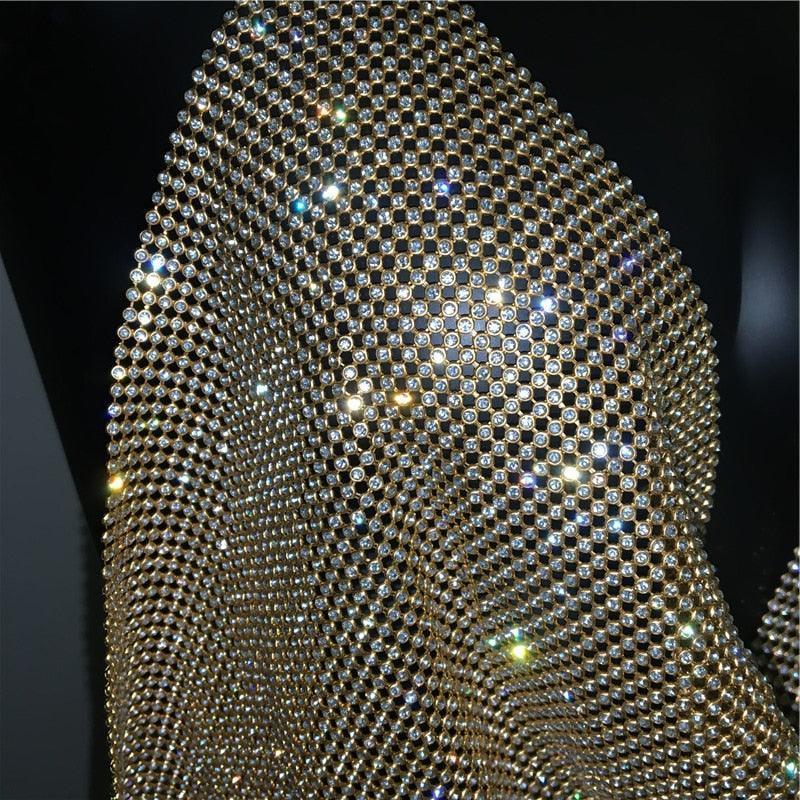 Sparkly Rhinestone Disco Party Tank Top Carauana Store