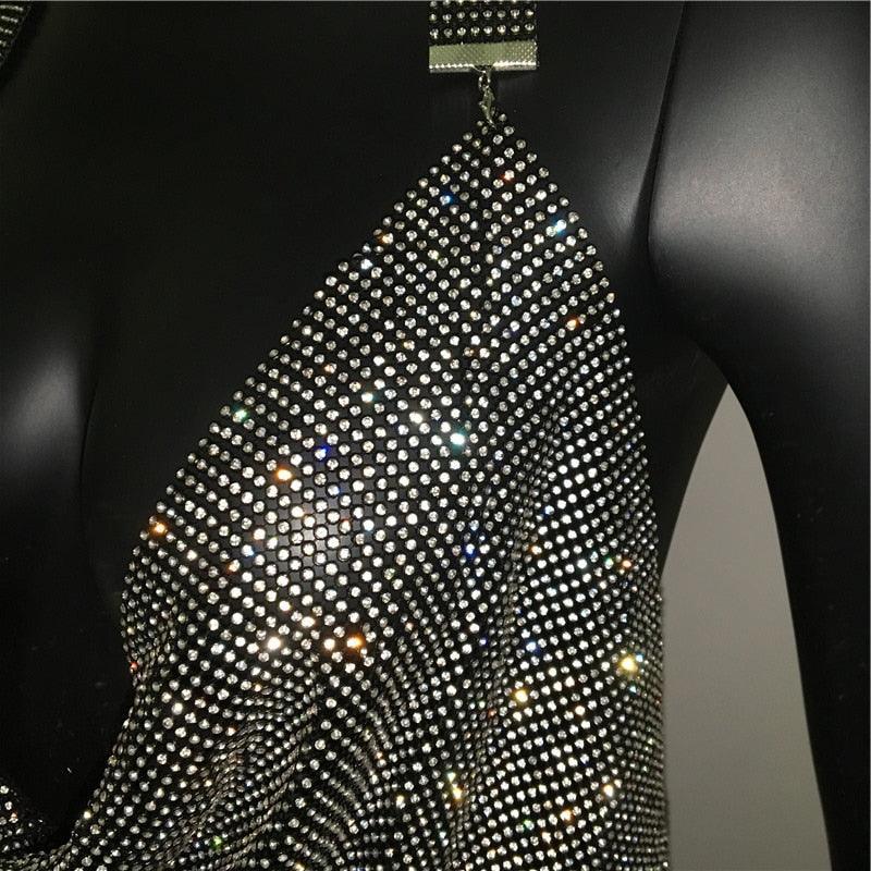 Sparkly Rhinestone Disco Party Tank Top Carauana Store