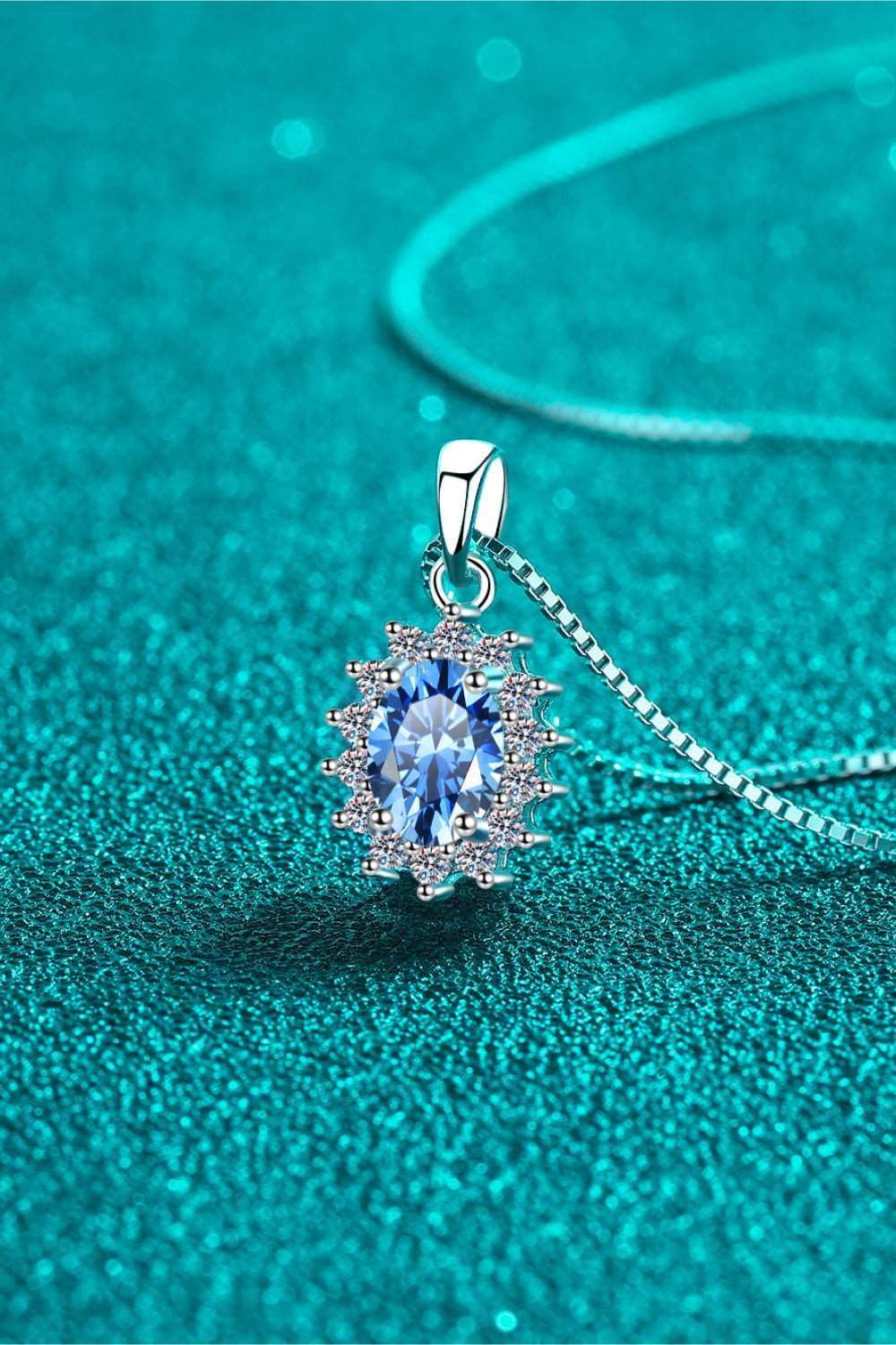 1 Carat Moissanite 925 Sterling Silver Necklace Carauana Store
