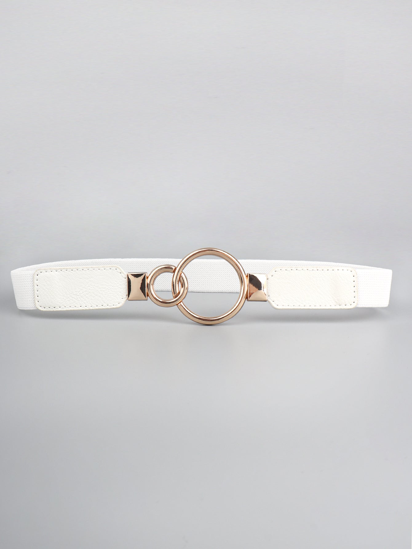 Double Ring Buckle Elastic PU Belt Carauana Store
