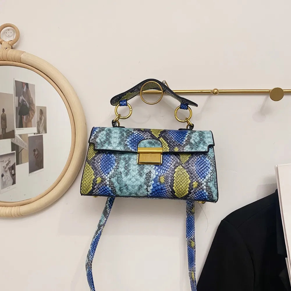 PU Leather Snakeskin Print Crossbody Bag Carauana Store