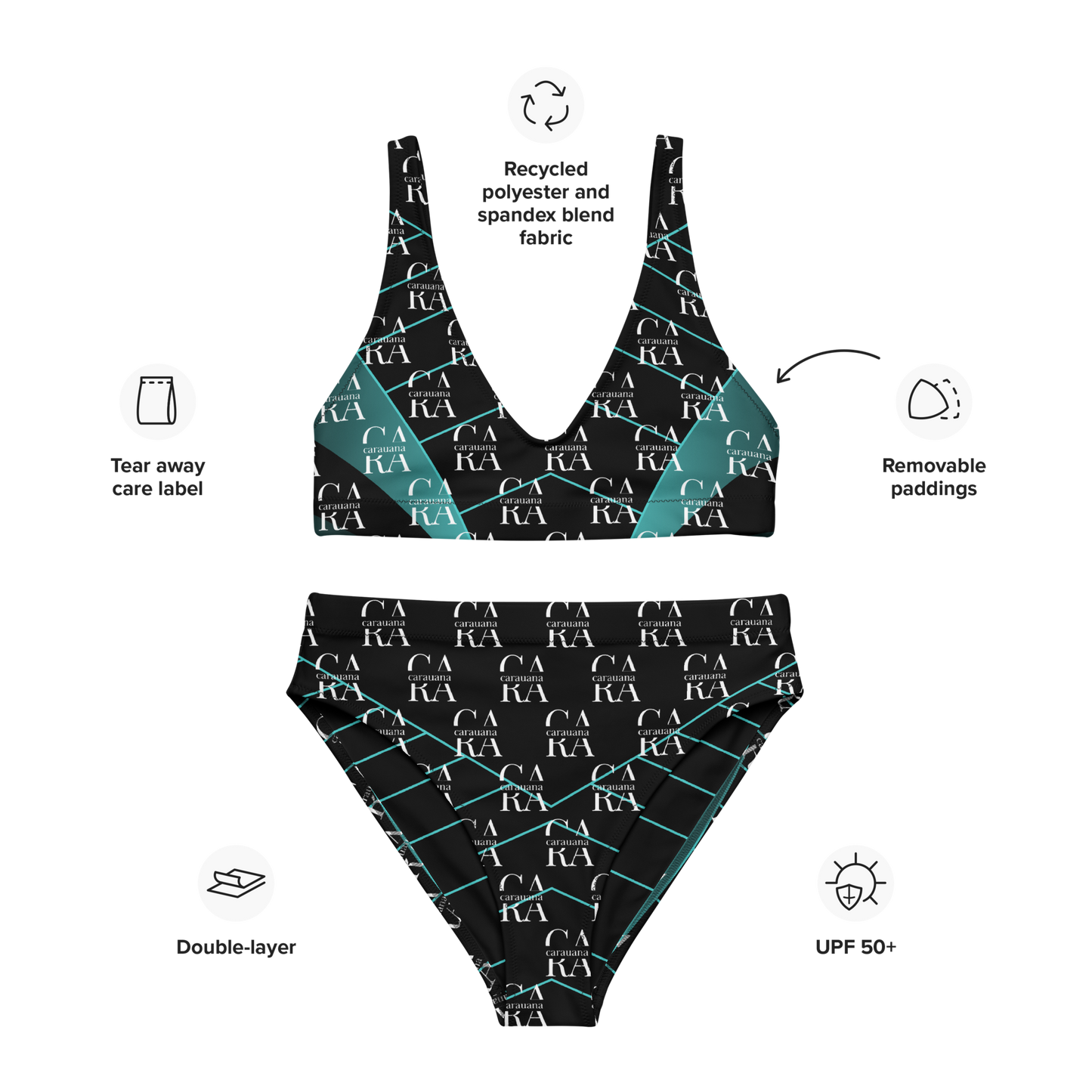 Original CaRaUaNa Costume Sets black turquoise Famous Carauana Store