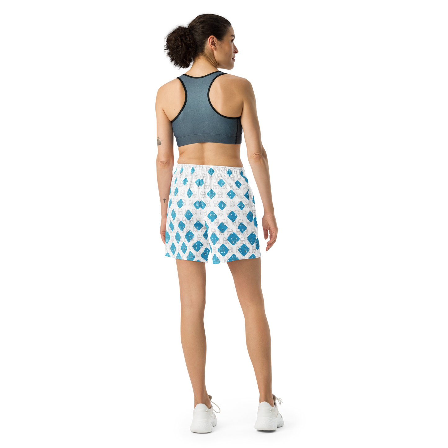 Unisex Athletic Long Shorts CaRaUaNa Cube Style