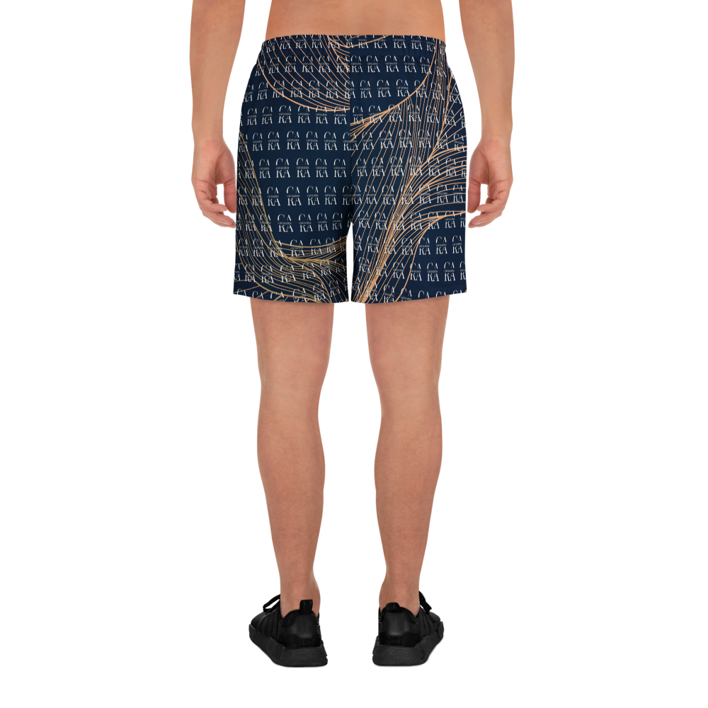 CaRaUaNa Athletic Shorts Unisex blue gold Carauana Store