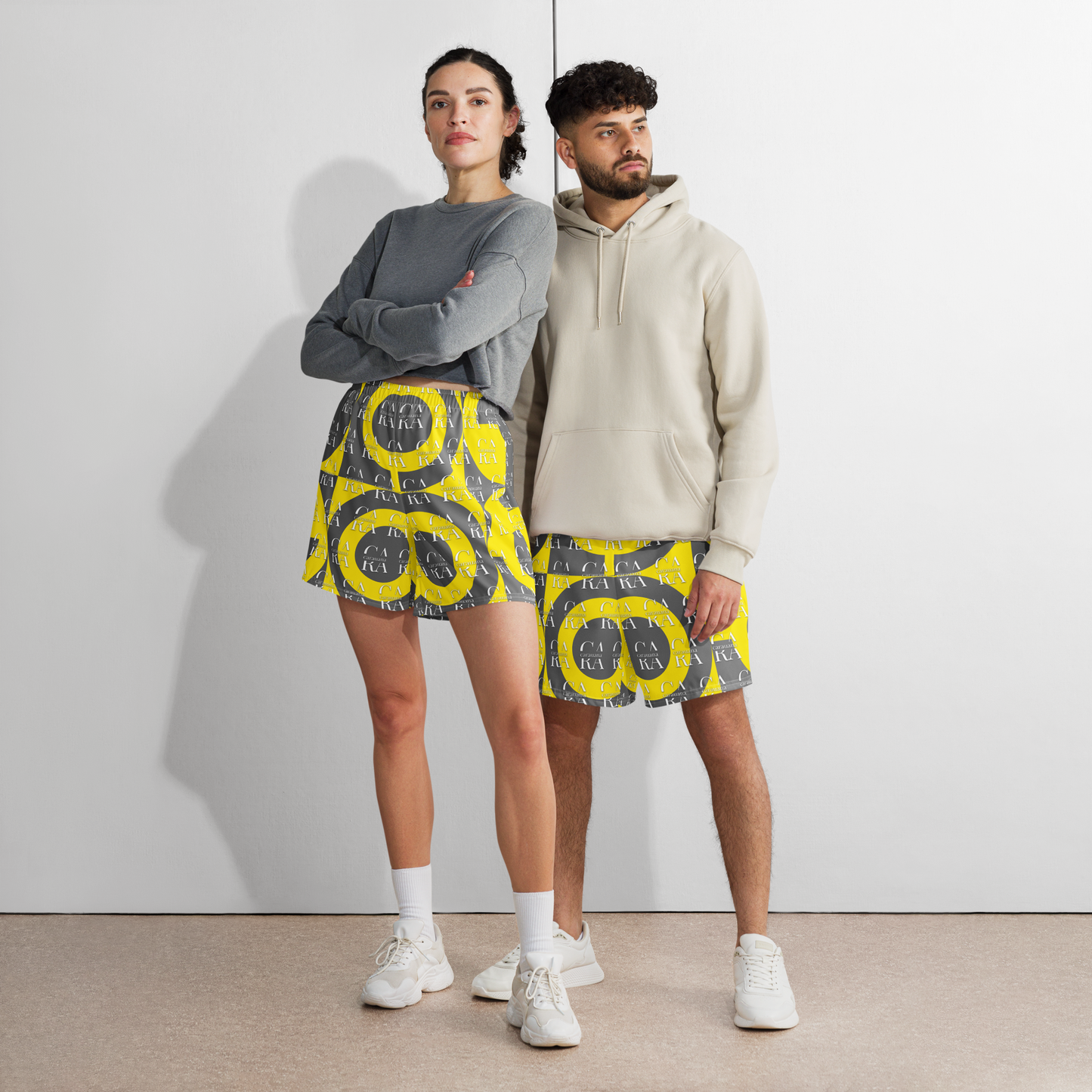 CaRaUaNa Athletic Shorts Unisex Yellow Carauana Store