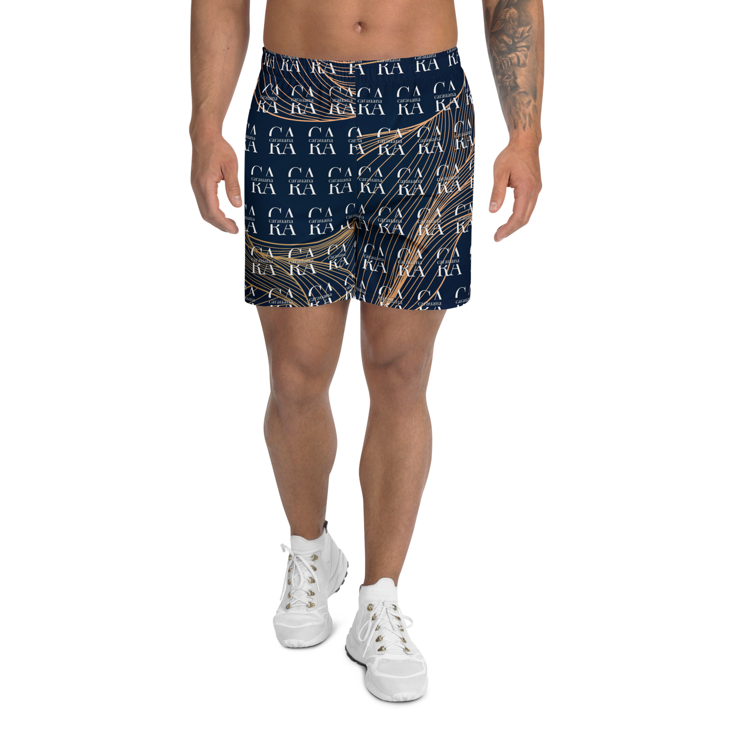 CaRaUaNa Athletic Shorts Unisex blue gold Carauana Store