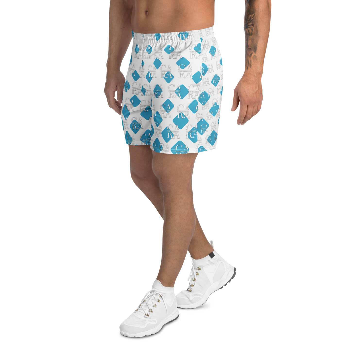 Unisex Athletic Long Shorts CaRaUaNa Cube Style