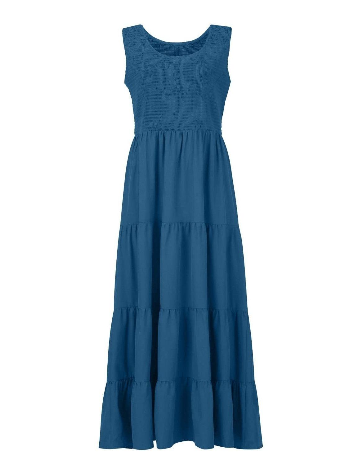 Tiered Smocked Wide Strap Dress Carauana Store