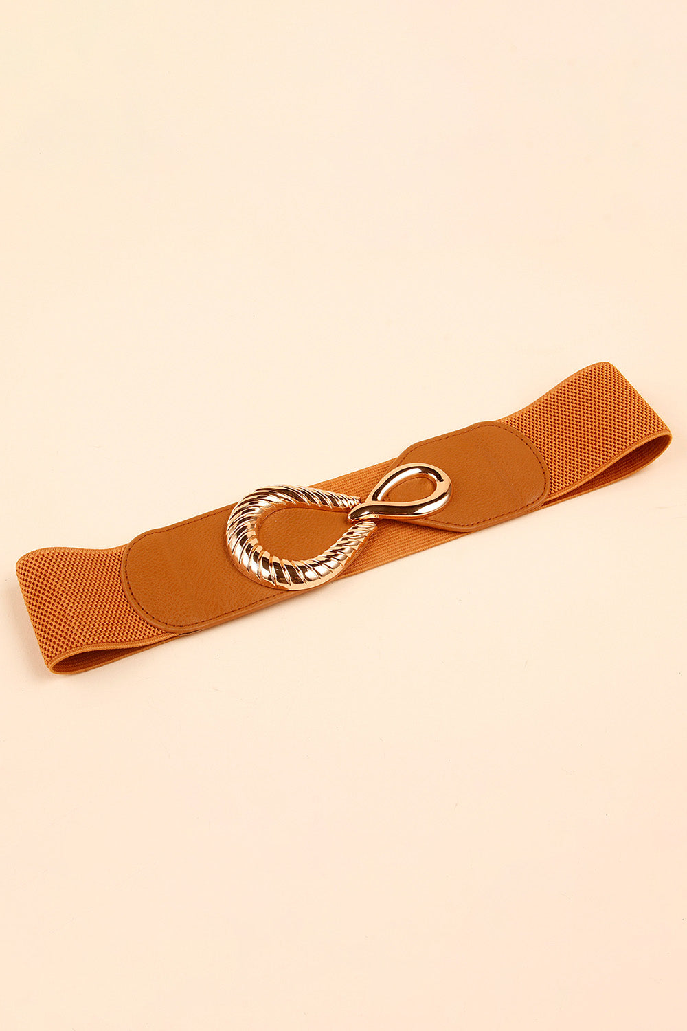 Ribbed Alloy Buckle Elastic Belt Carauana Store