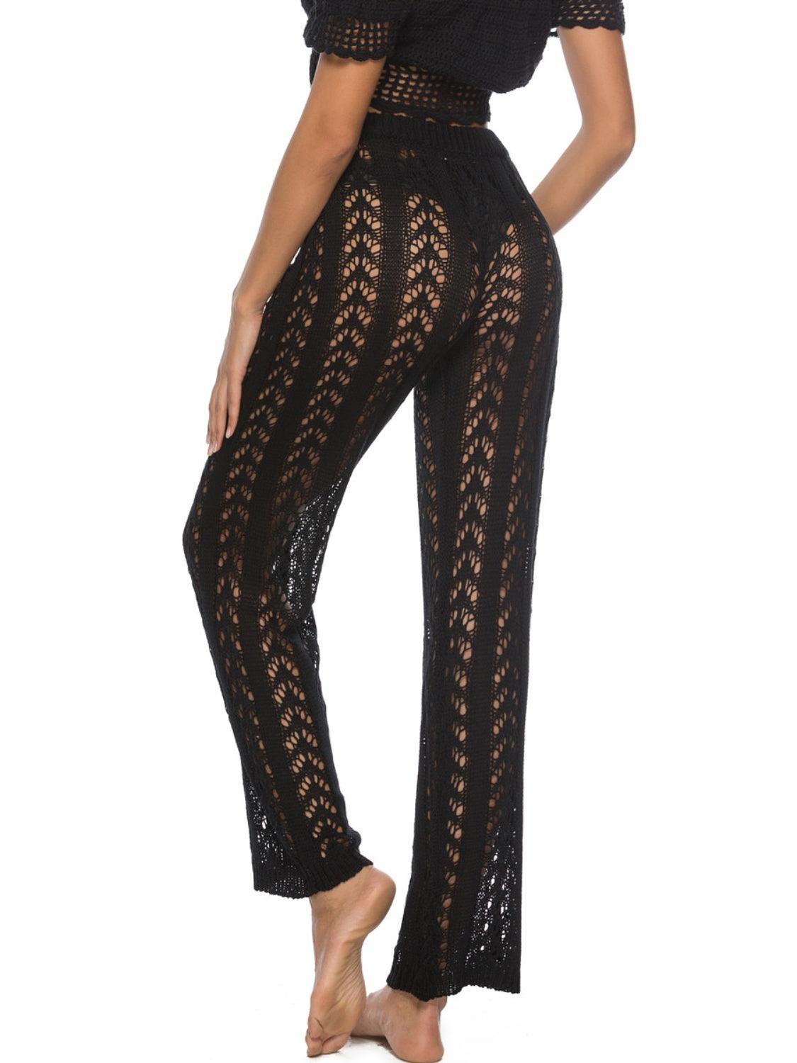 Cutout Drawstring High Waist Swim Pants Carauana Store