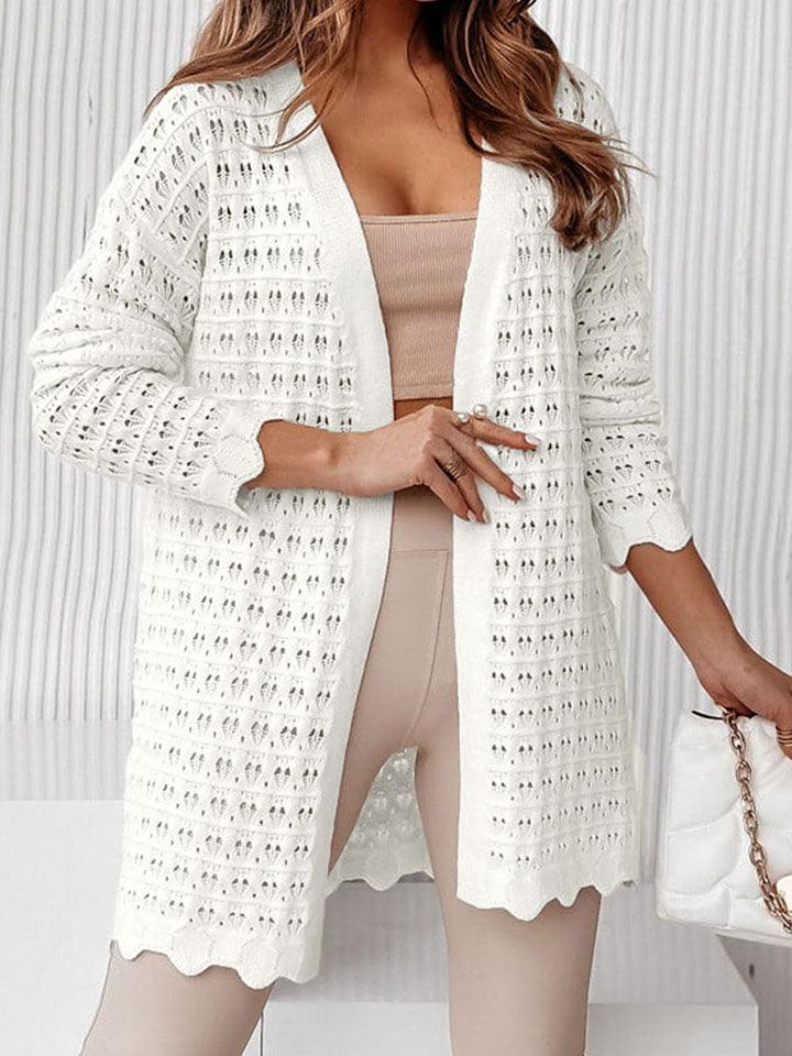 Long Sleeve Openwork Cardigan Carauana Store