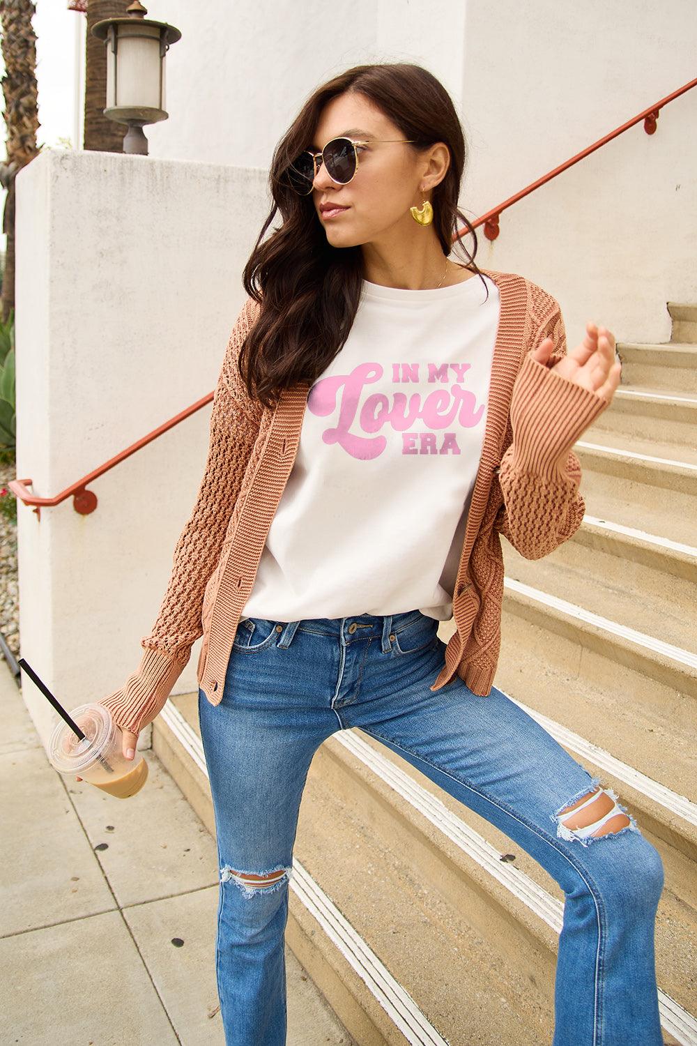 Simply Love Full Size IN MY LOVER ERA Round Neck T-Shirt Carauana Store