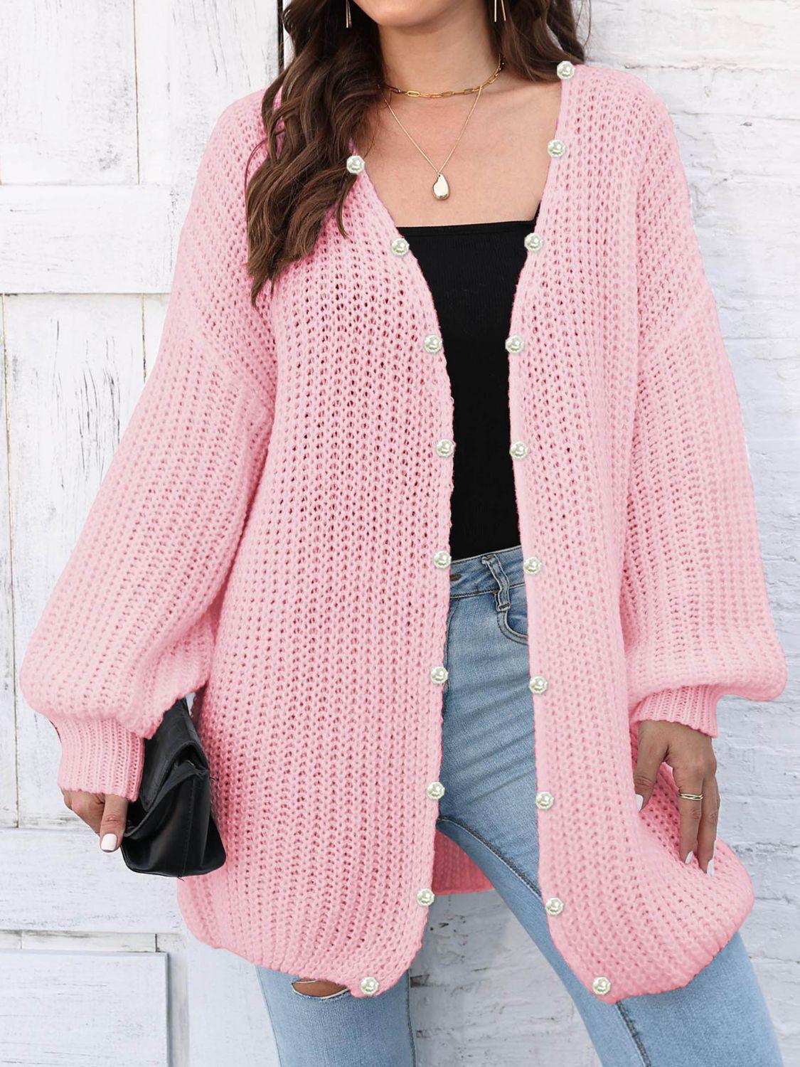 Open Front Long Sleeve Cardigan Carauana Store