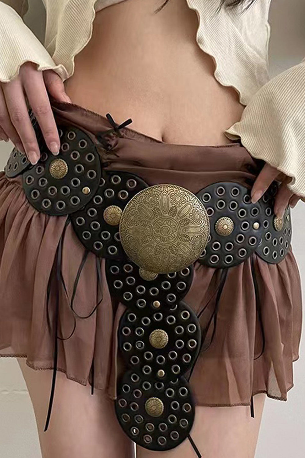 Zinc Alloy PU Disc Belt Carauana Store