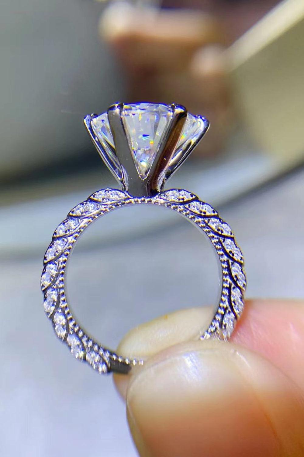 Forever Love Side Stone 5 Carat Moissanite Ring Carauana Store