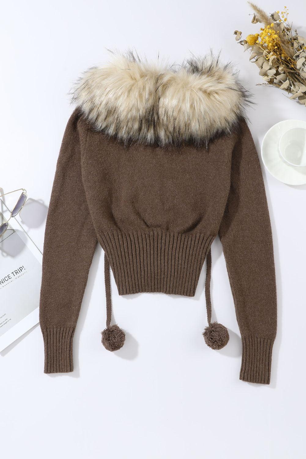 Zip Front Long Sleeve Cardigan Carauana Store