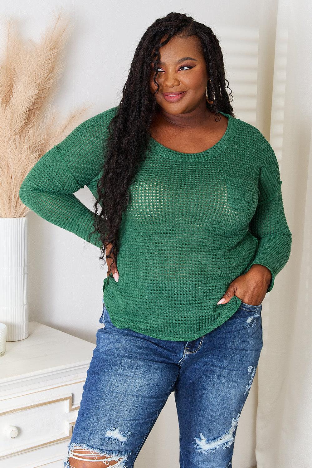 Culture Code Full Size Scoop Neck Patch Pocket Top Carauana Store