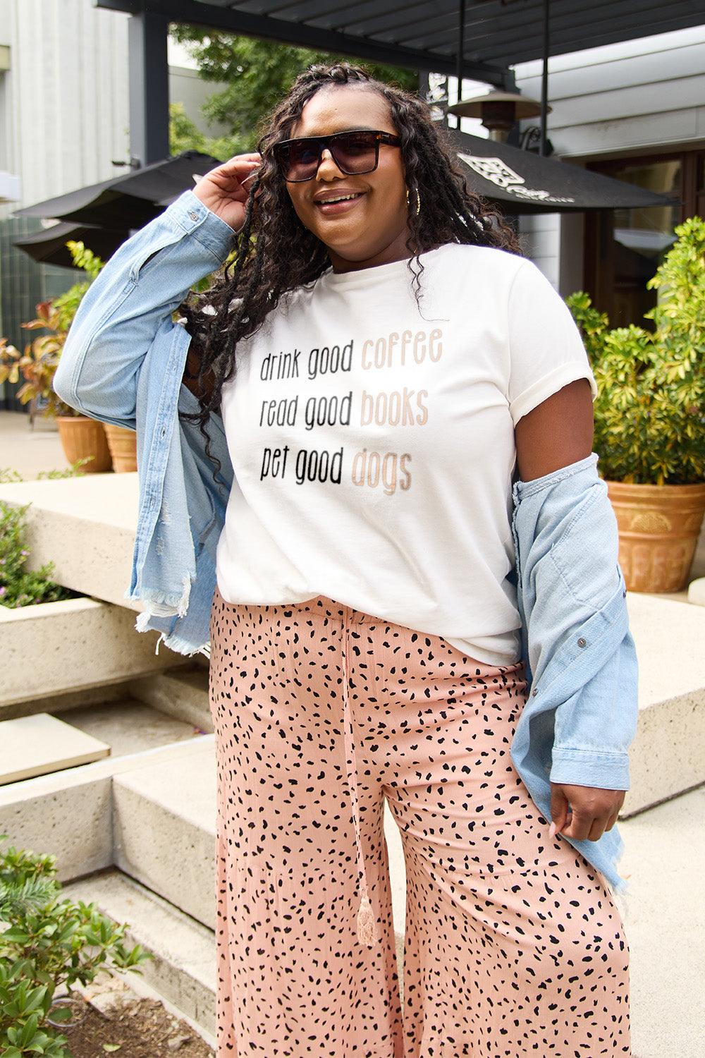 Simply Love Full Size Letter Graphic Round Neck T-Shirt Carauana Store