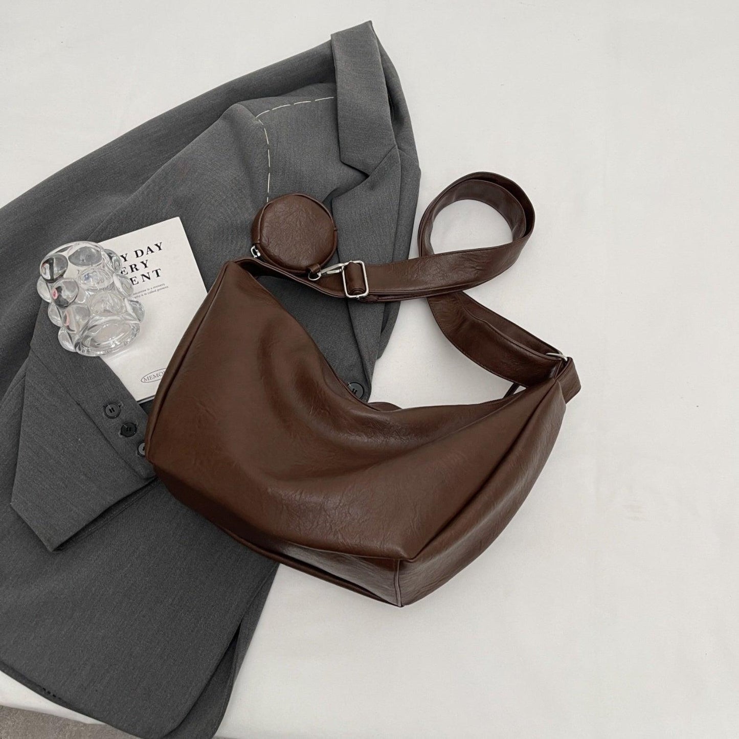PU Leather Crossbody Bag with Small Purse Carauana Store