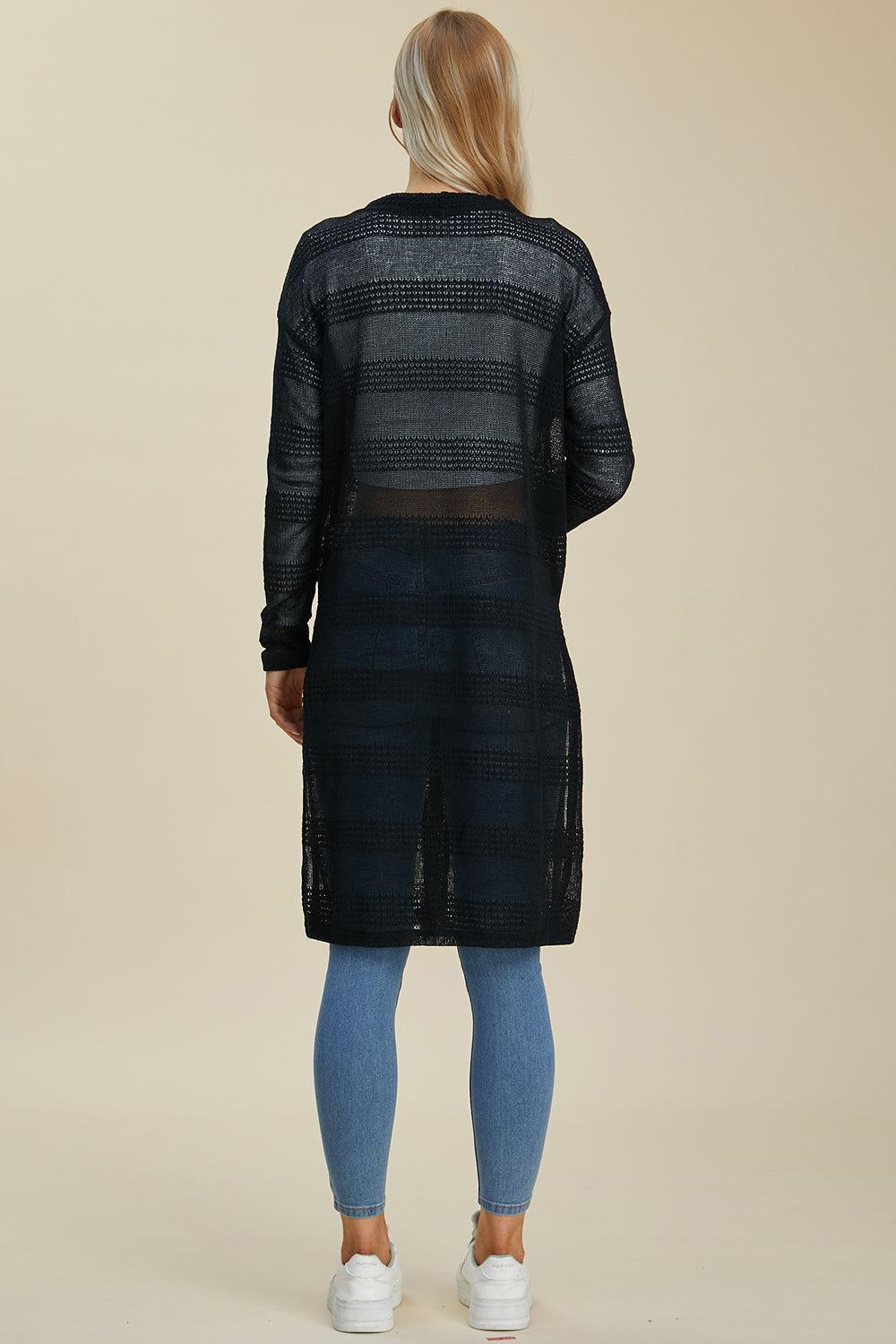 Double Take Full Size Open Front Longline Cardigan Carauana Store