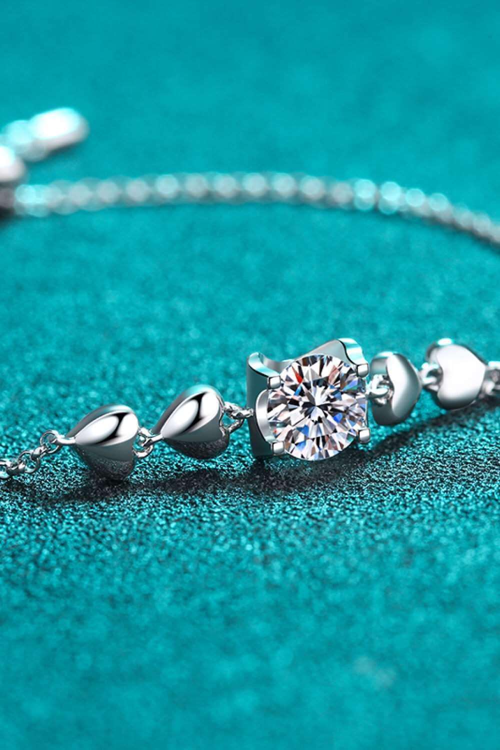 1 Carat Moissanite Heart Bracelet Carauana Store