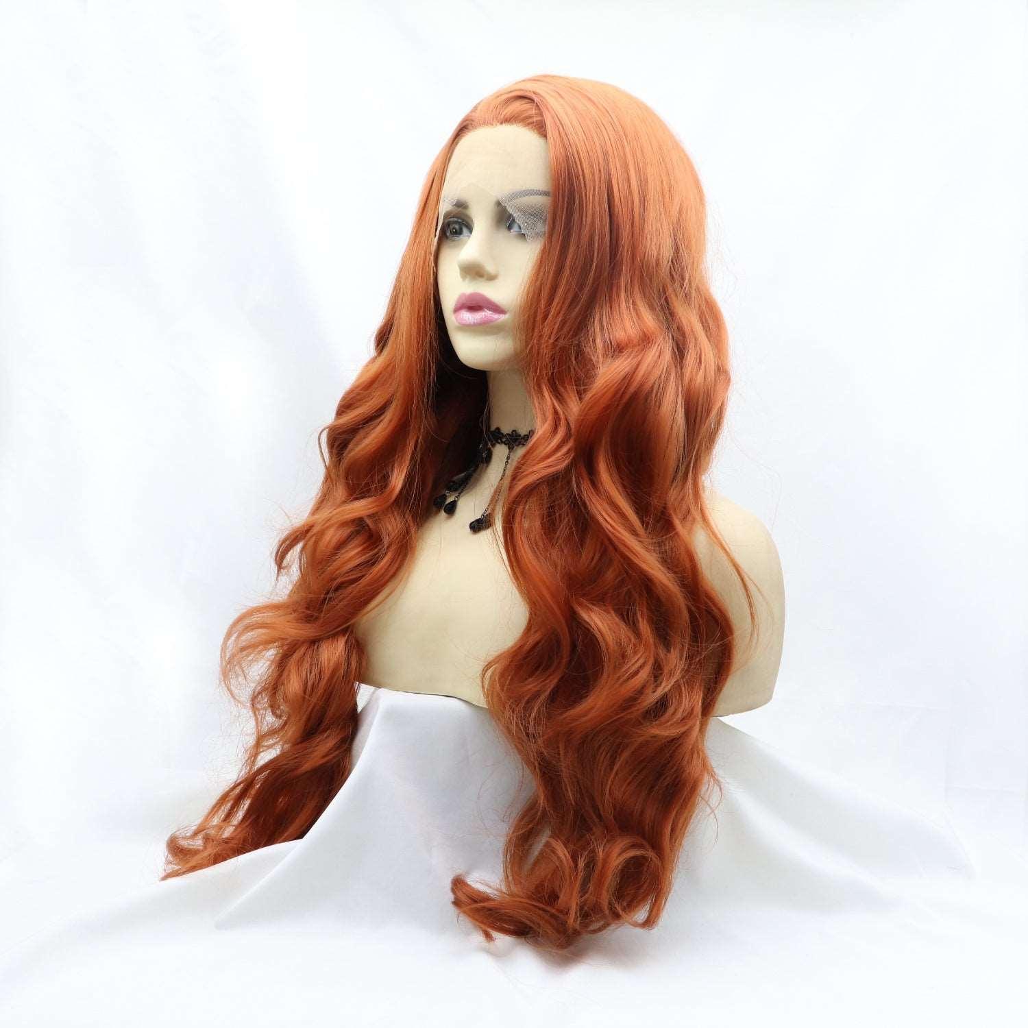 13*3" Lace Front Wigs Synthetic Long Wavy 24" 130% Density Carauana Store