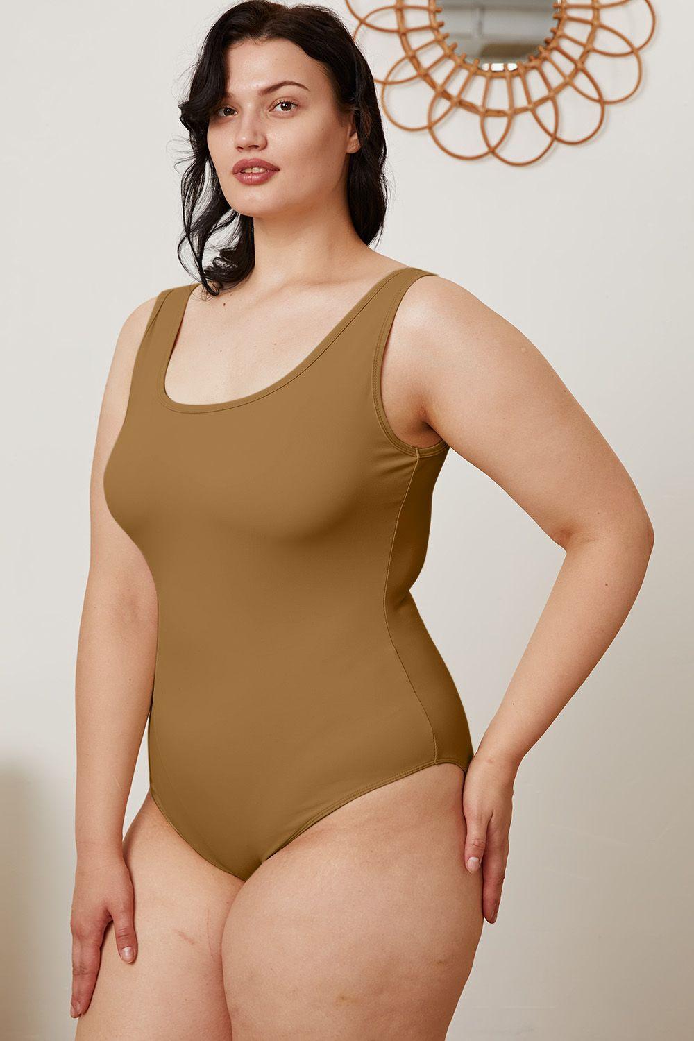 Basic Bae Full Size Square Neck Sleeveless Bodysuit Carauana Store