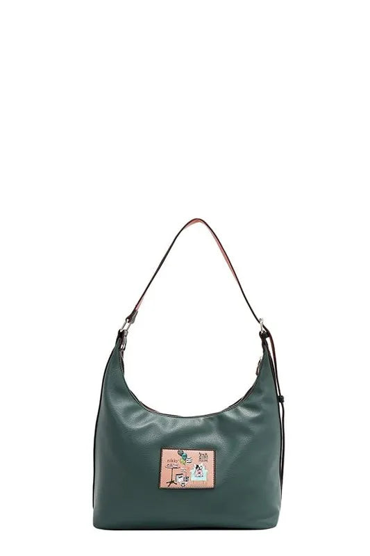 Nicole Lee USA Party King Shoulder Bag with 2 Accessory Pockets Front Carauana Store