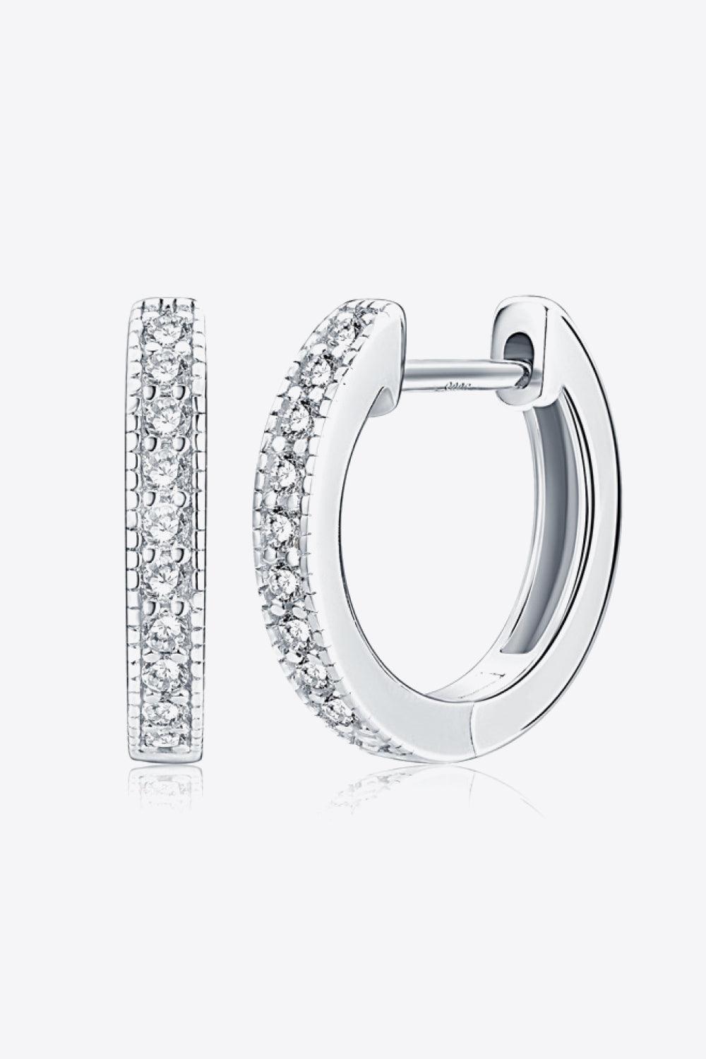 Inlaid Moissanite Hoop Earrings Carauana Store