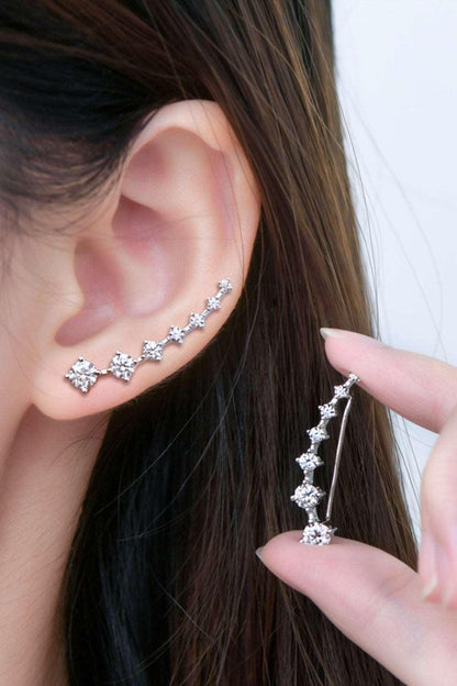 1.9 Carat Moissanite 925 Sterling Silver Earrings Carauana Store