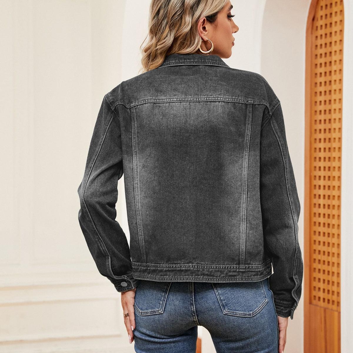 Washed Denim Jacket Carauana Store