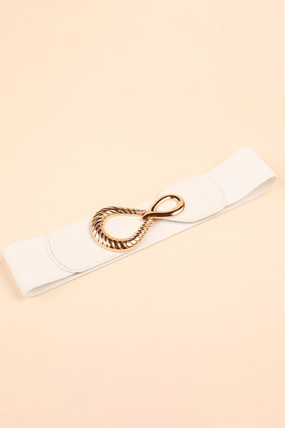 Ribbed Alloy Buckle Elastic Belt Carauana Store