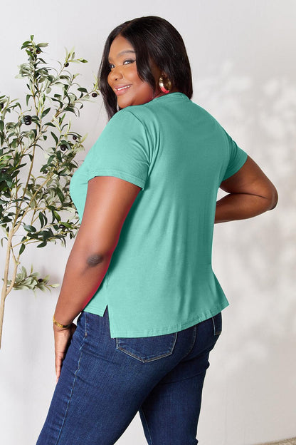 Basic Bae Full Size Round Neck Short Sleeve T-Shirt Carauana Store