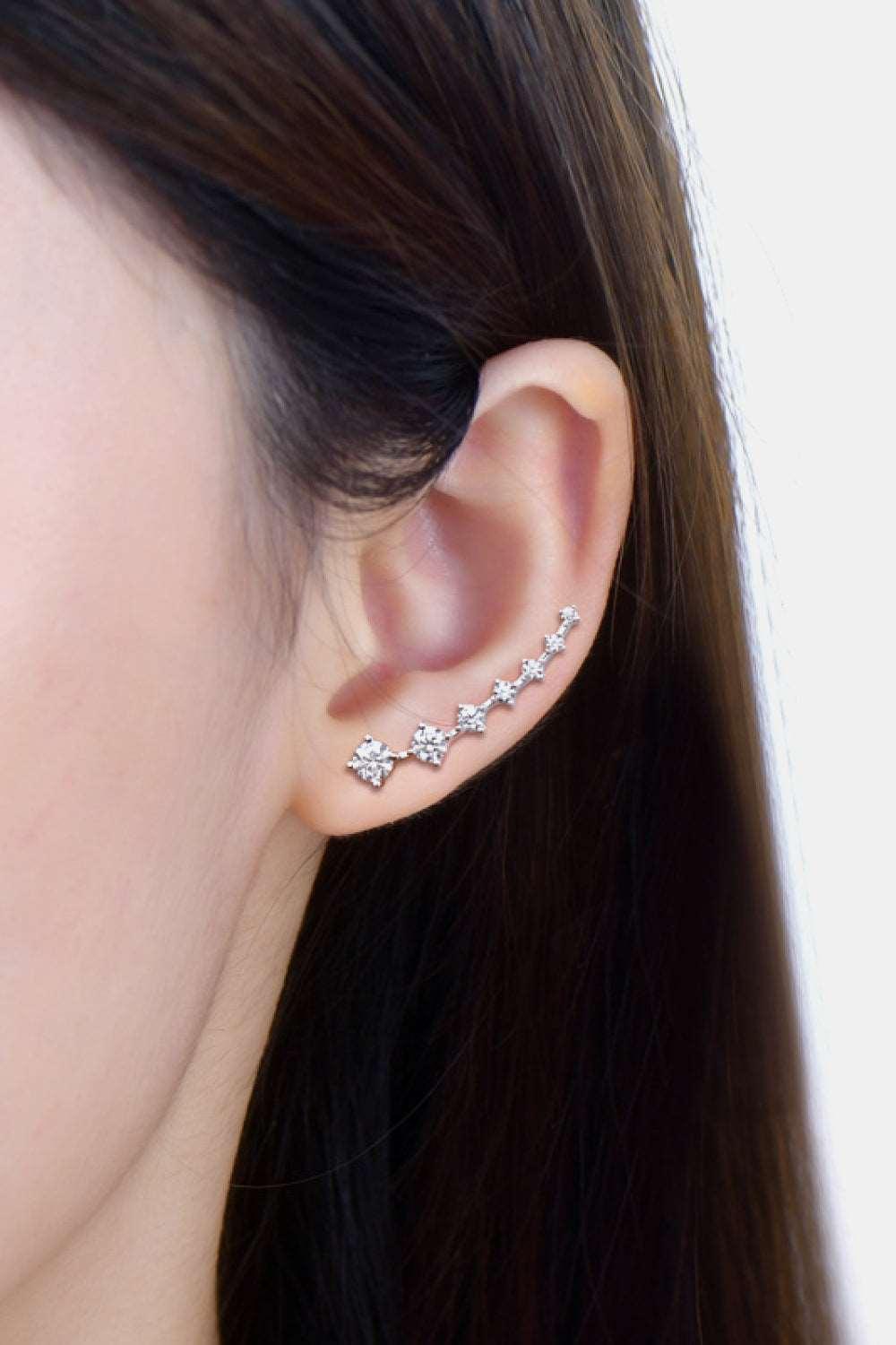 1.9 Carat Moissanite 925 Sterling Silver Earrings Carauana Store