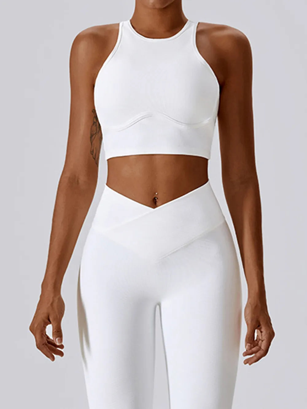 Basic Bae Cutout Racerback Active Tank Carauana Store
