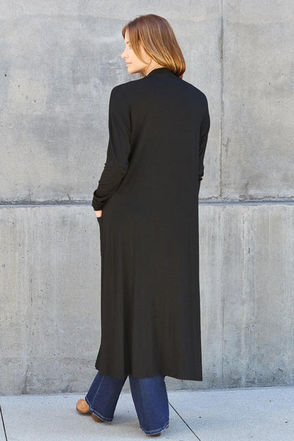 Basic Bae Full Size Open Front Long Sleeve Cover Up Carauana Store