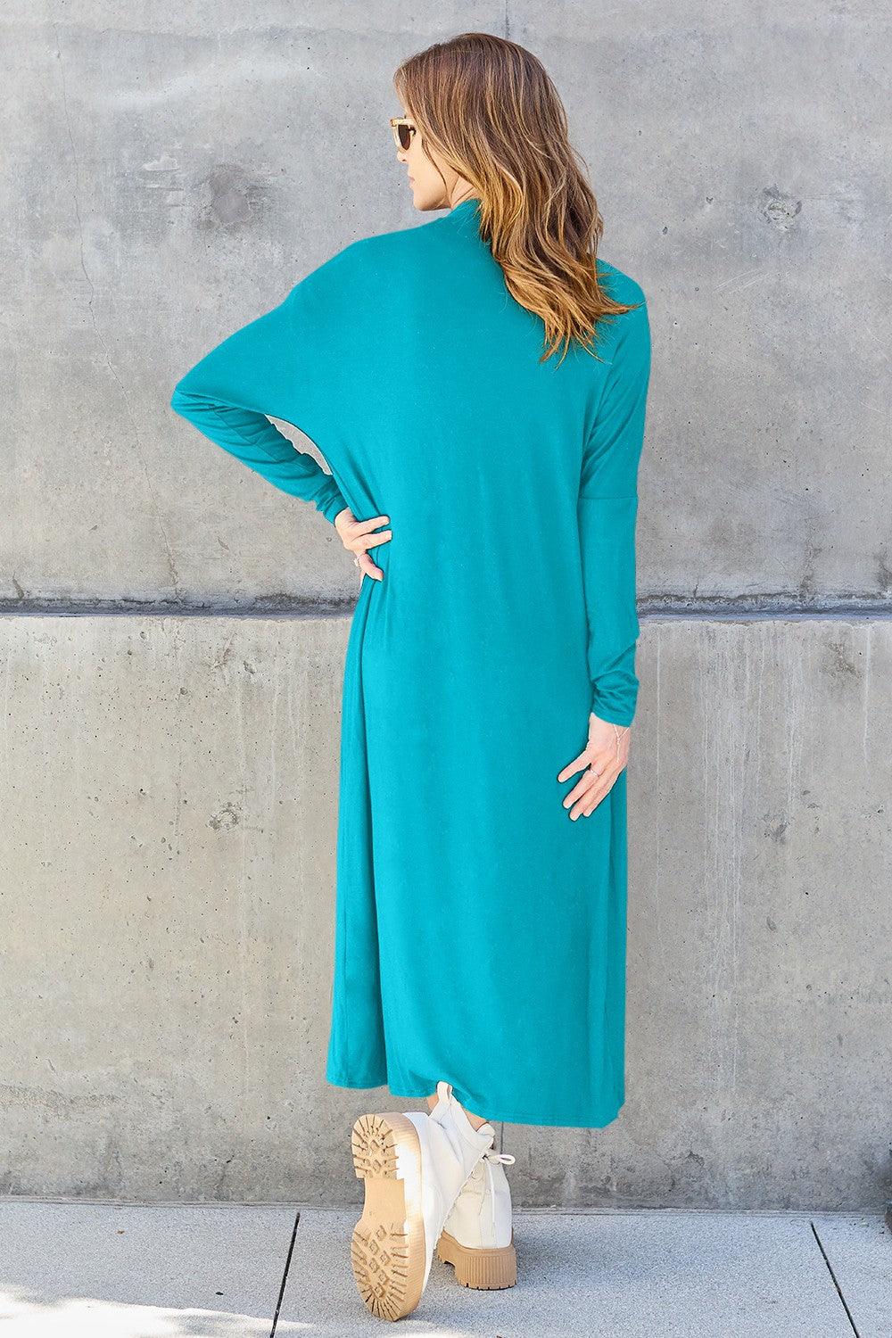 Basic Bae Full Size Open Front Long Sleeve Cover Up Carauana Store