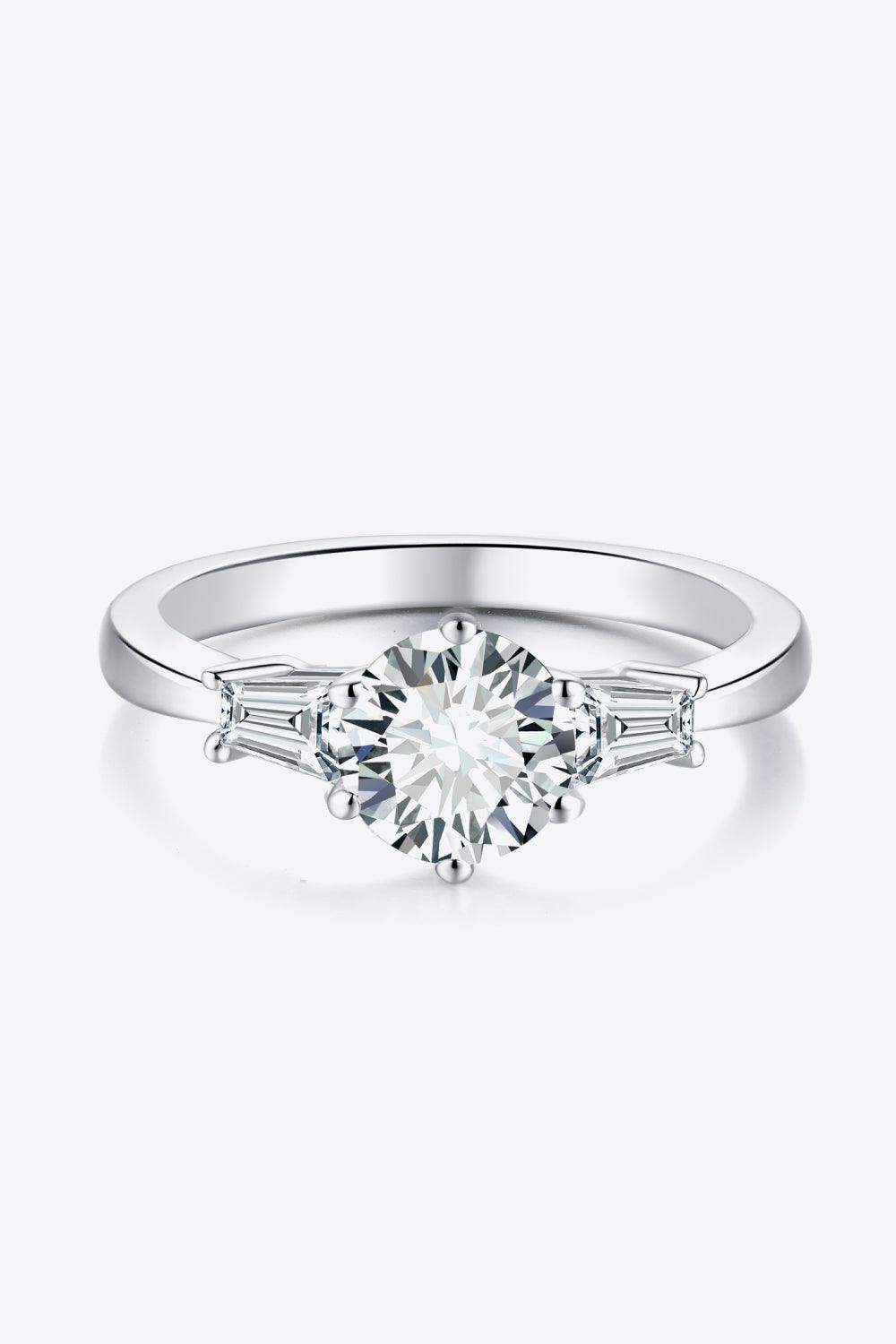 Loyal Love 1 Carat Moissanite Platinum-Plated Ring Carauana Store