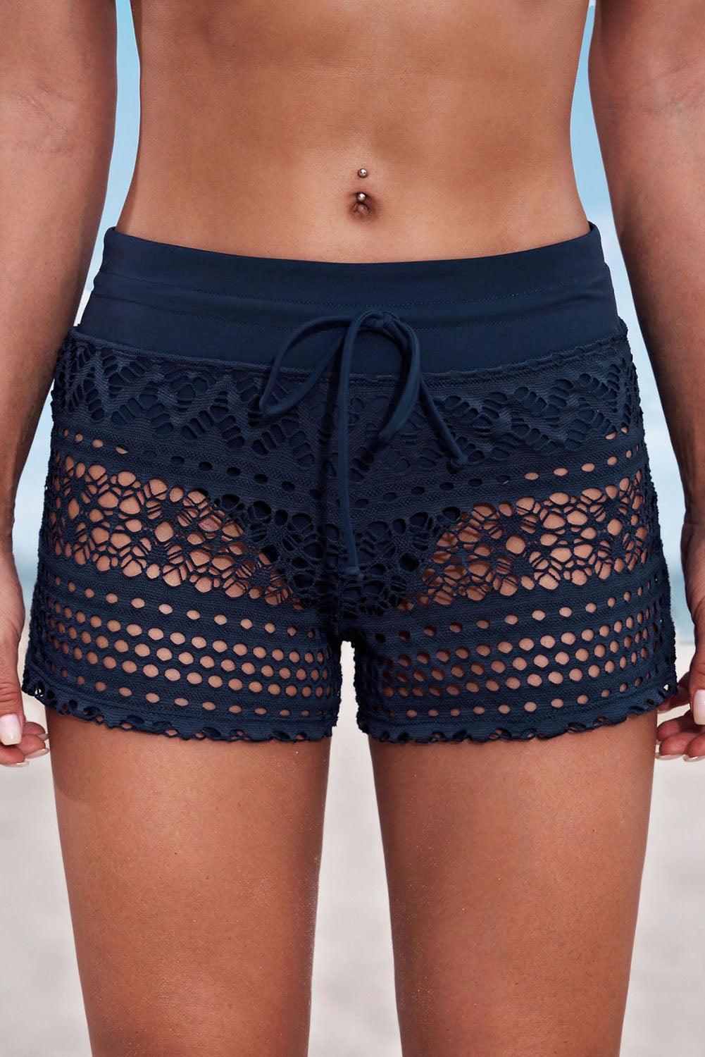 Full Size Drawstring Waist Swim Shorts Carauana Store
